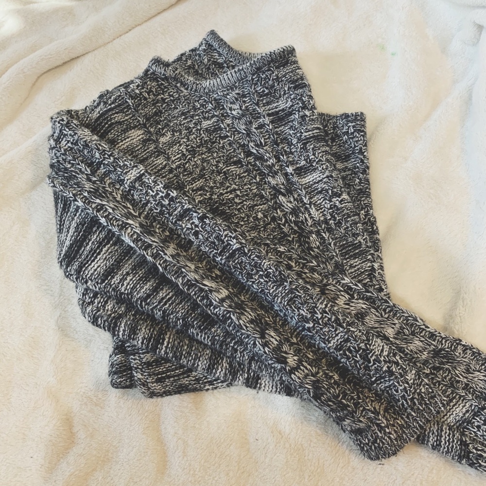 black and white sweater